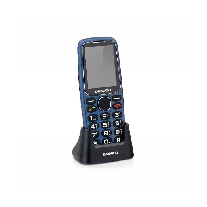 Daewoo Telefono Movil para Mayores - Pantalla 2.4" - Teclas Grandes Retroiluminadas - Bateria 1.400mAh - Boton SOS Trasero - Dua