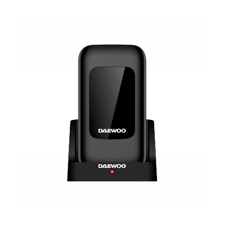 Daewoo Telefono Movil de Tapa - Doble Pantalla 2.8" y 1.77" - Teclas Grandes - RAM 48Mb - ROM 128Mb - 1000mAh - Camara 0.3Mp - 4