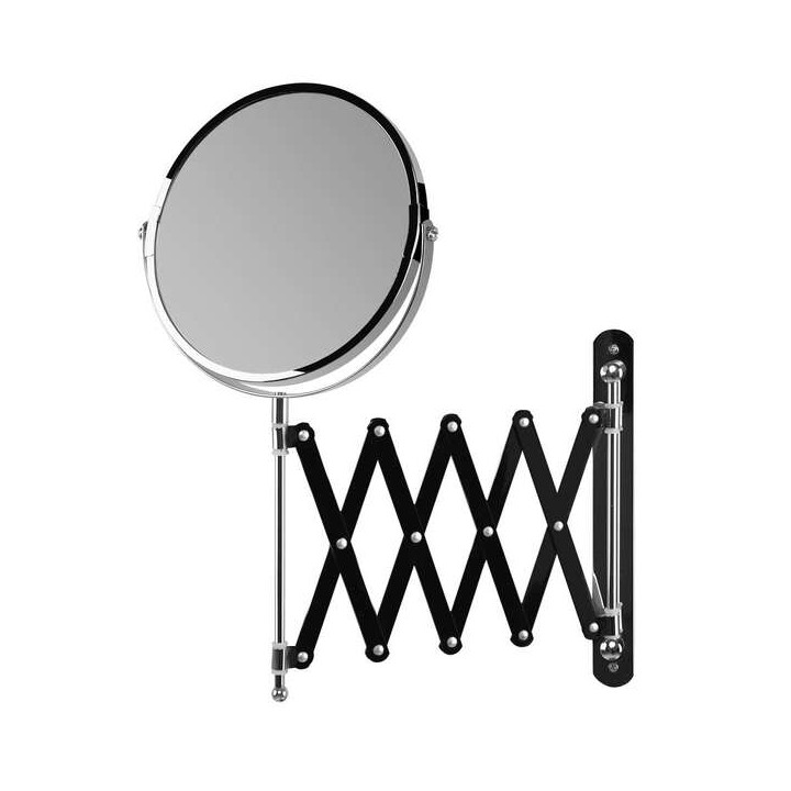 Orbegozo ESP 6000 Espejo Cosmetico de Pared - Doble Cara con Aumento X5 - Extensible y Regulable - Acabado Cromado Elegante - Fa