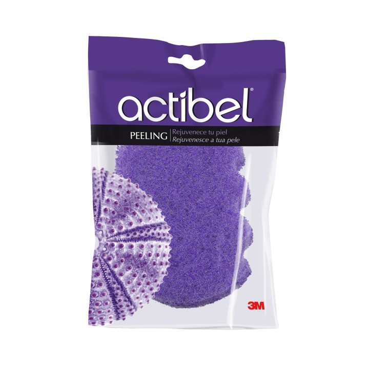 Actibel Esponja Corporal de Peeling - Exfoliante - Color Lavanda
