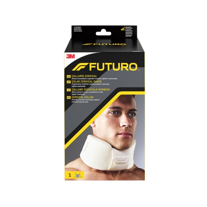 Futuro Collarin Cervical - Ajustable (6.35-12.7cm) - Transpirable - Ergonomico - Color Blanco