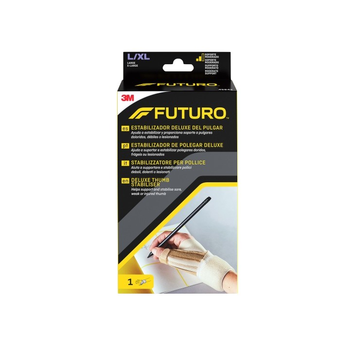 Futuro Deluxe Estabilizador del Pulgar - Talla L/XL (17.8 - 22.9cm) - Transpirable - Color Beige