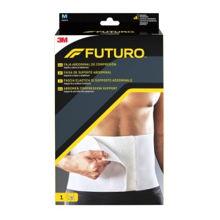 Futuro Faja Abdominal de Compresion - Talla M (81.3 - 106.7cm) - Forma Anatomica - Transpirable - Color Blanco