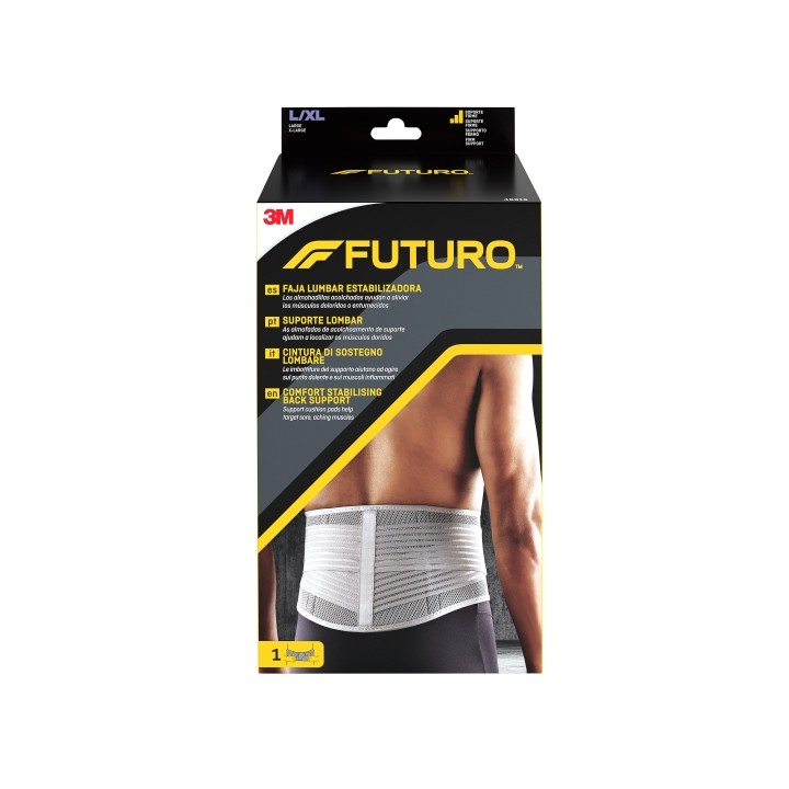 Futuro Faja Lumbar Estabilizadora - Talla L/XL (99.1 - 127cm) - Transpirable - Color Gris