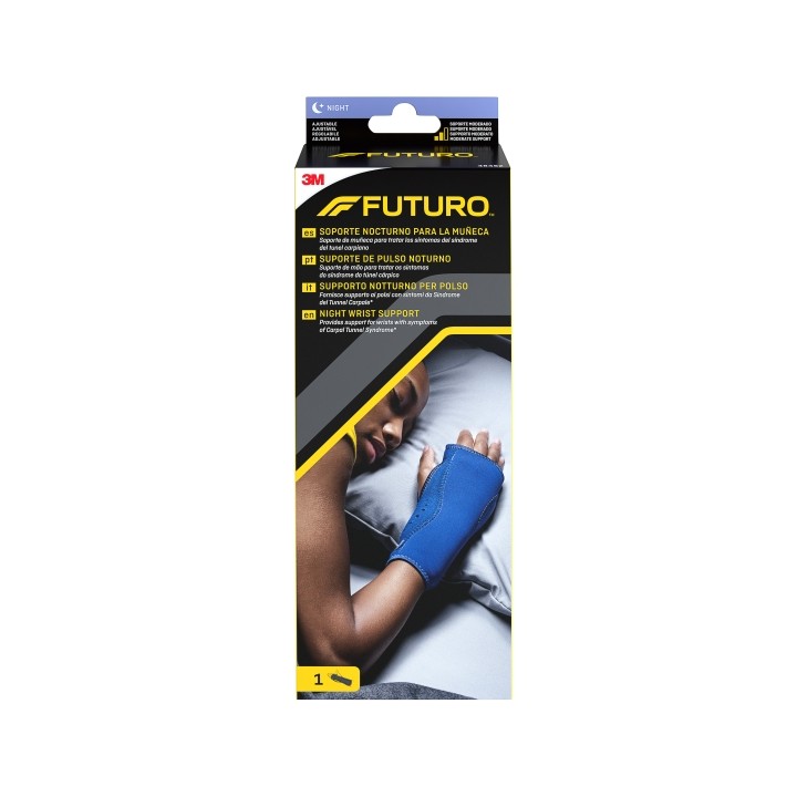 Futuro Soporte Nocturno para Brazo y Mano - Ajustable (13.3 - 22.9cm) - Transpirable - Color Azul