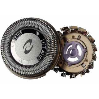 Philips Cabezal y Cuchilla de Recambio para Afeitadora - Sistema de Doble Cuchilla - Color Acero