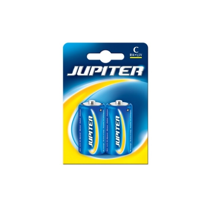 Jupiter Pack de 2 Pilas Salinas C R14 - Pilas Salinas para Aparatos de Bajo Consumo