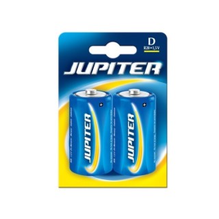 Jupiter Pack de 2 Pilas Salinas D R20 - Pilas Salinas para Aparatos de Bajo Consumo