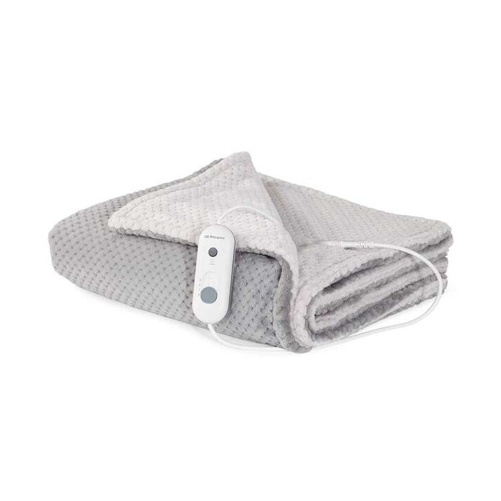 Orbegozo MAH 2050 Manta Electrica Confort Gris y Blanco - Calor Uniforme y Persistente - Proteccion contra Sobrecalentamiento -