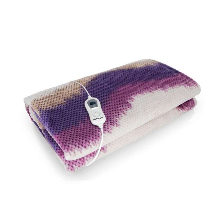 Orbegozo MAH 2500 Manta Electrica Calor Instantaneo - 3 Niveles de Potencia - Mando Electronico Extraible - Funda Lavable - Dise