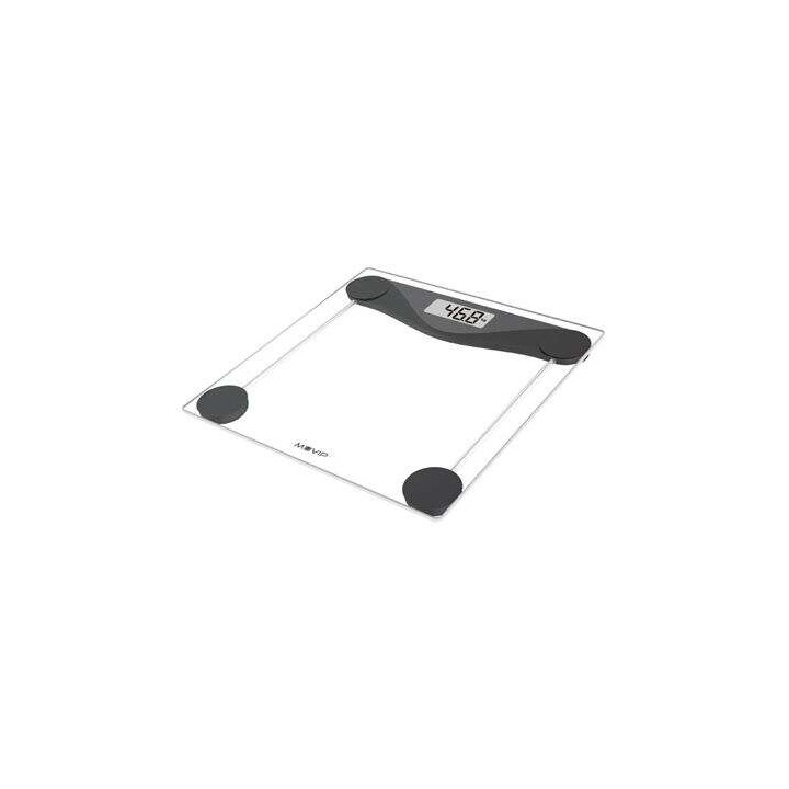 Muvip Bascula Digital de Baño - Cristal Templado - Apagado Automatico - Sensores Alta Precision - Peso Max. 180kg