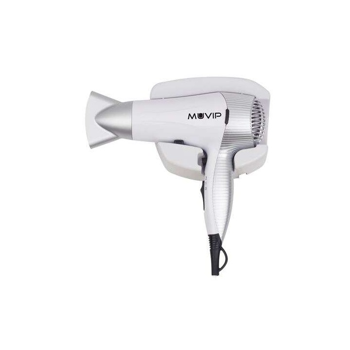 Muvip Secador de Pelo 2200W - Motor DC - Base para Colgar en Pared - 2 Velocidades y 3 Temperaturas - Boton Aire Frio - Cable 1.