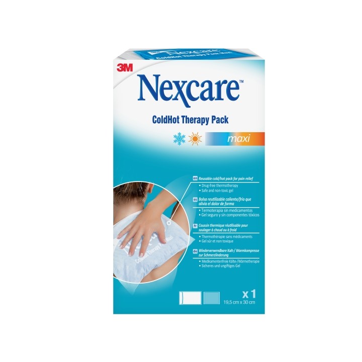 Nexcare Coldhot Therapy Compresa para Termoterapia - Grande - Frio o Calor Superficial - Incluye Funda Protectora - Color Blanco