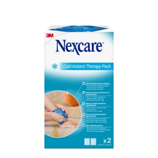 Nexcare Coldhot Therapy Pack de 2 Compresas de Frio Instantaneo - Desechable - No Necesita Refrigeracion Previa - Color Blanco