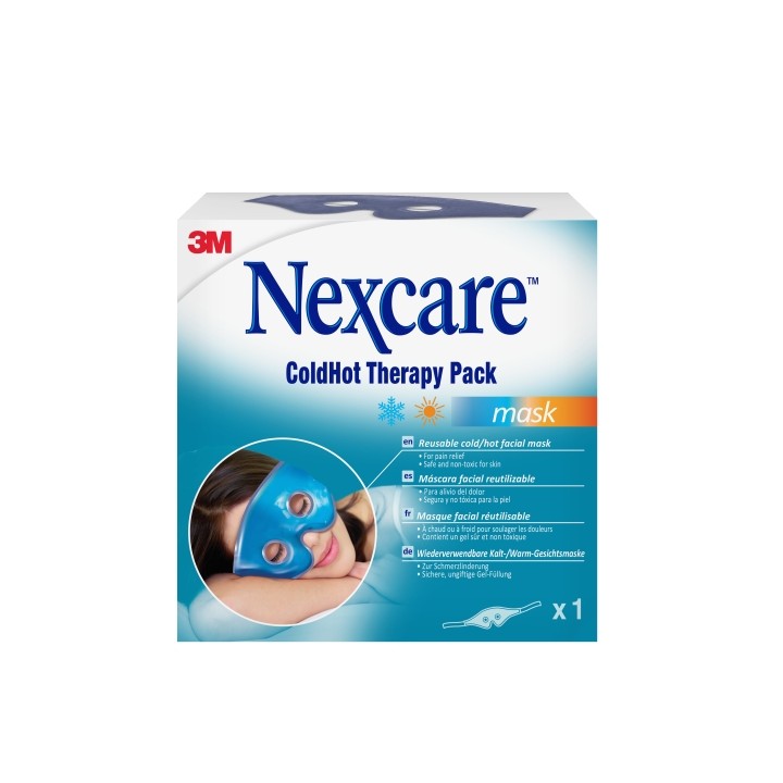 Nexcare Coldhot Therapy Mascara para Termoterapia - Frio o Calor Superficial - Reutilizable - Color Azul