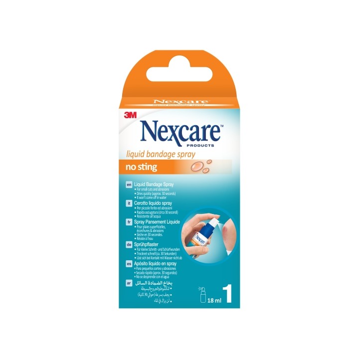 Nexcare Aposito Liquido - 18ml - Sin Alcohol - Secado Rapido - Impide Entrada de Agua - Transpirable - Color Transparente