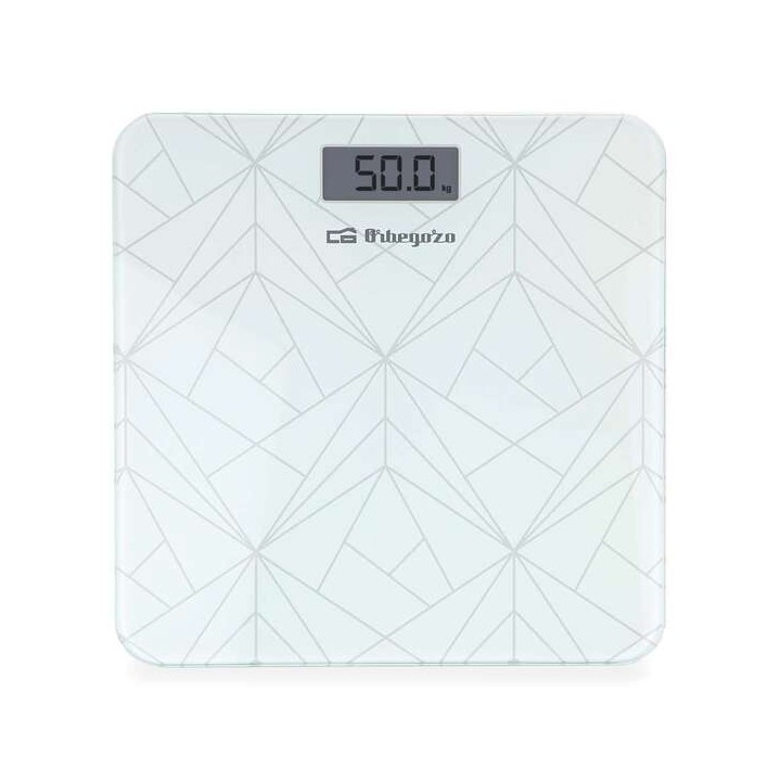 Orbegozo PB 2218 Bascula Electronica de Baño - Precision y Diseño Elegante para tu Salud y Bienestar - Pantalla LCD con Luz - Ac