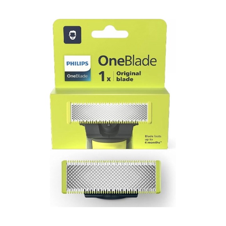 Philips OneBlade QP210/51 Cuchilla de Repuesto Original - Compatible con Todos los Mangos OneBlade y OneBlade Pro - Resistente a