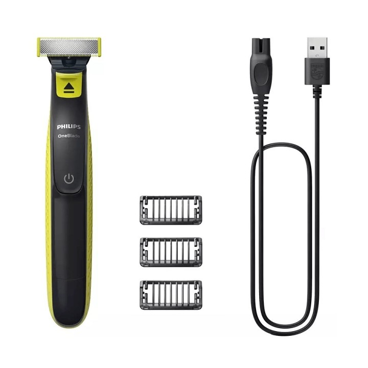 Philips OneBlade 360 QP2724/10 Recortadora Facial Inalambrica - Cuchilla 360 Flexible para Seguir los Contornos - Peine Guia Aju