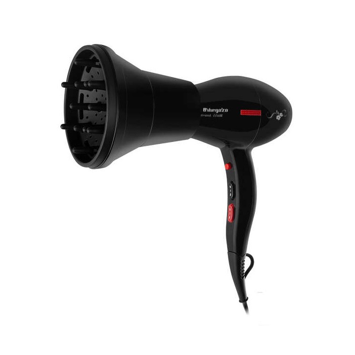 Orbegozo SE 2205 Secador Profesional - Potente Motor AC - Golpe de Aire Frio - 2 Concentradores y Difusor - Proteccion contra So