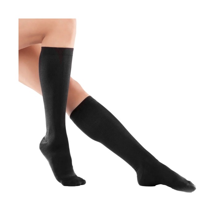 Innovagoods Relax Calcetines de Compresion - Nailon - Talla Unica - Unisex - Ergonomico - Antifatiga - Color Negro