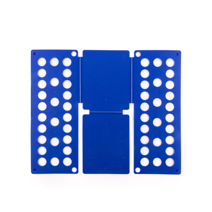 Innovagoods Doblador de Ropa - Plegable - Polipropileno - Adaptado a Ropa Infantil - Universal - 40x16x1cm - Color Azul