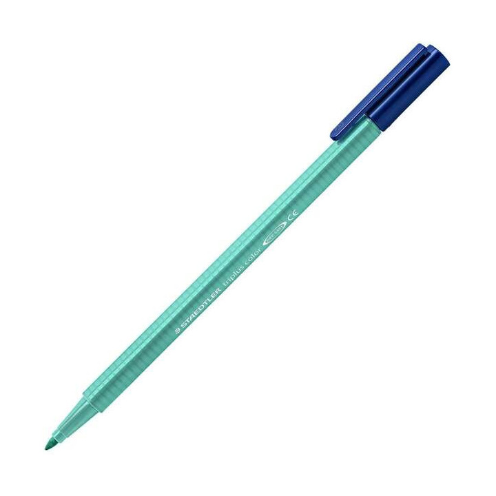 Staedtler Triplus Color 323 Rotulador de Punta Fina - Trazo 1mm Aprox - Tinta Base de Agua - Color Verde Esmeralda