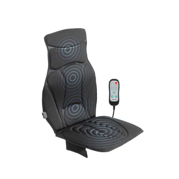 Innovagoods Shiatsu Asiento de Masaje Termico - 5 Modos - Funcion Calor - Regulable en Velocidad - Ergonomico - Incluye Adaptado