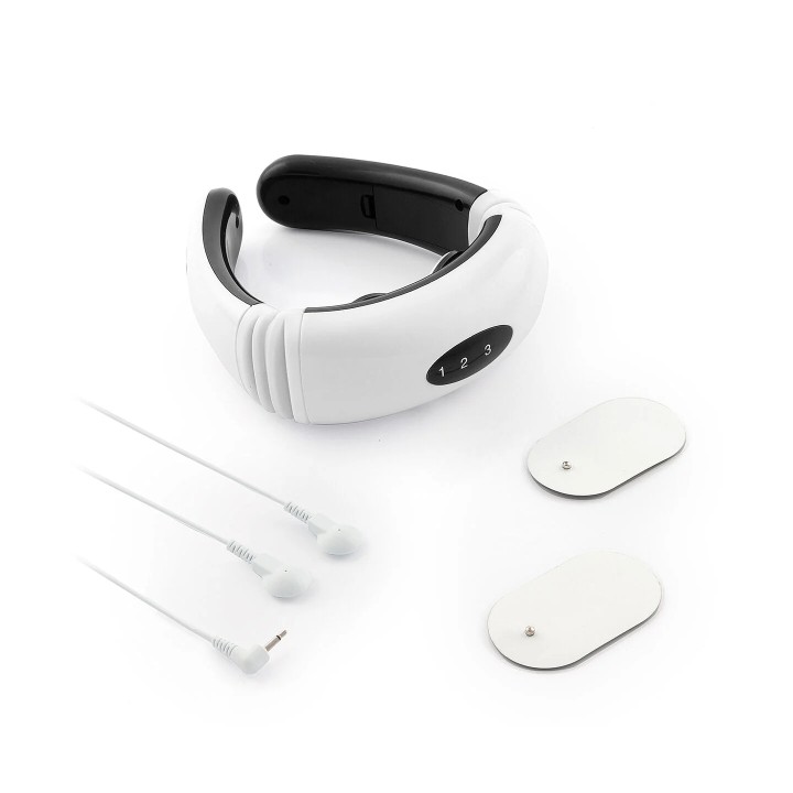 Innovagoods Calmagner Masajeador de Cuello y Espalda Electromagnetico - Ergonomico - 16 Niveles de Intensidad - 6 Modos de Masaj