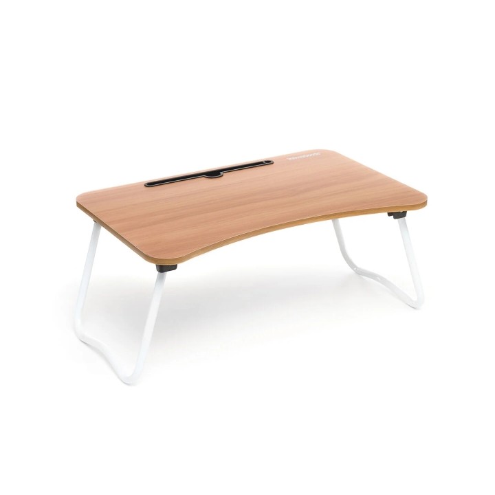 Innovagoods Muvisk Mesa Auxiliar Multiuso - Soporte para Boligrafo - Plegable - Ranura de Sujeccion - Gestion de Cables - 60x27x