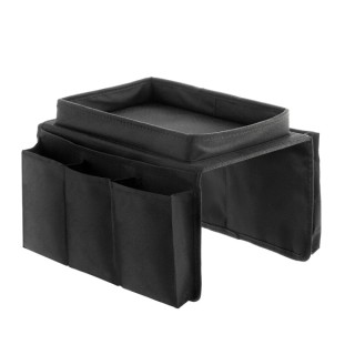 Innovagoods Bandeja para Sofa 2 en 1 - Multifuncion - Organizador de Mandos con 6 Compartimentos - Superficie Bandeja 26x17cm -