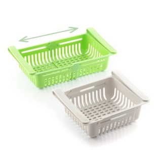 Innovagoods Friwer Pack de 2 Organizador Ajustable para Frigorifico - Facil Limpieza - Extensible - Pack de 2 Organizador Ajusta