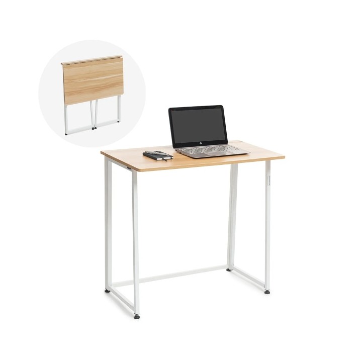 Innovagoods Dolenkaf Escritorio Plegable - Soporta hasta 50kg - Facil de Transportar y Guardar - Facil Limpieza - 80x75x45cm - C