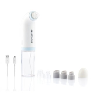 Innovagoods Hyser Hidrolimpiador Facial de Impurezas Recargable - Bateria 400mAh - 2 Depositos de 40ml - Cable 80cm - Recargable