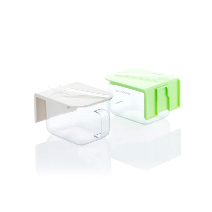 Innovagoods Handstore Pack de 2 Recipientes de Cocina Extraibles - Capacidad 420ml - Libre de BPA - Facil Limpieza - Adhesivos d