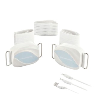 Innovagoods Bubratt Cinturon Masajeador Vibratorio - 18W - Cable 130cm - 4500rpm - Cierre con Velcro - Color Blanco y Azul