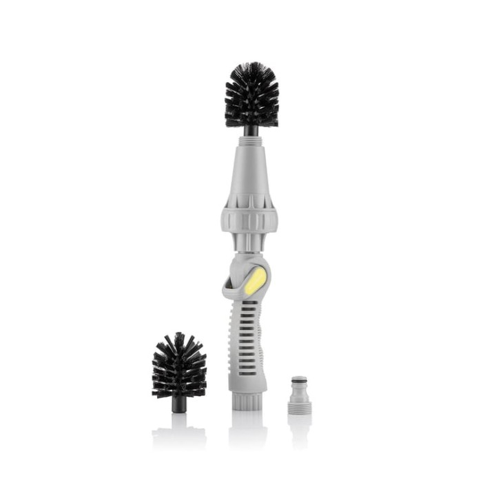 Innovagoods Twise Cepillo Rotatorio para Manguera - Regulador de Presion - Multifuncion - 39x7x7cm - Color Gris y Amarillo