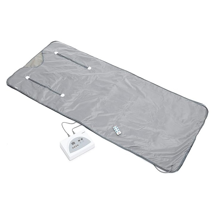 Innovagoods Bedna Manta Sauna de Calor Infrarrojo - 650W - 2 Cables de 150cm - Pantalla LED - Temperatura Regulable - Plegable -