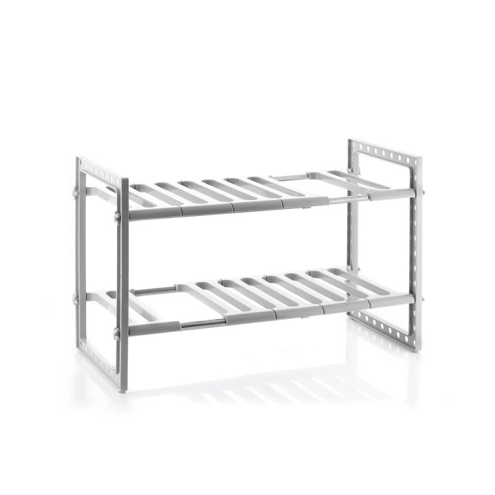Innovagoods Shibblek Estanteria Extensible para Fregadero - Soporta hasta 8kg - Acero Inoxidable - Multifuncion - Altura Ajustab