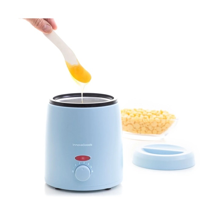 Innovagoods Warmex Calentador de Cera para Depilacion - 40W - Capacidad 200ml - Indicador LED - Cable 135cm - Acero Inoxidable -