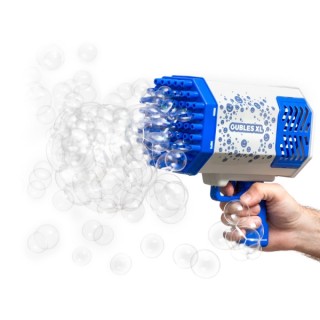Innovagoods Gubles XL Pistola de Burbujas Gigante - Bateria 1200mAh - Luz LED - Incluye Accesorios - Recargable - 20.8x20.8x11cm