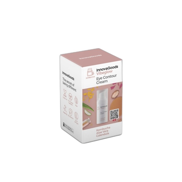 Innovagoods Vibeglow Contorno de Ojos de Kombucha - Contenido 15ml - Vegano - Uso Diario - No Testado en Animales