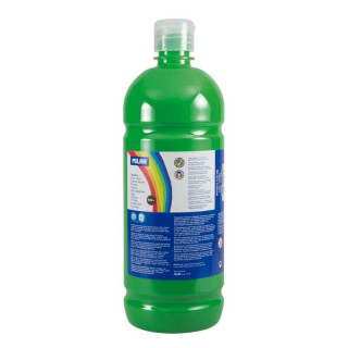 Milan Botella de Tempera 1000ml - Tapon Dosificador - Secado Rapido - Mezclable - Color Verde Claro