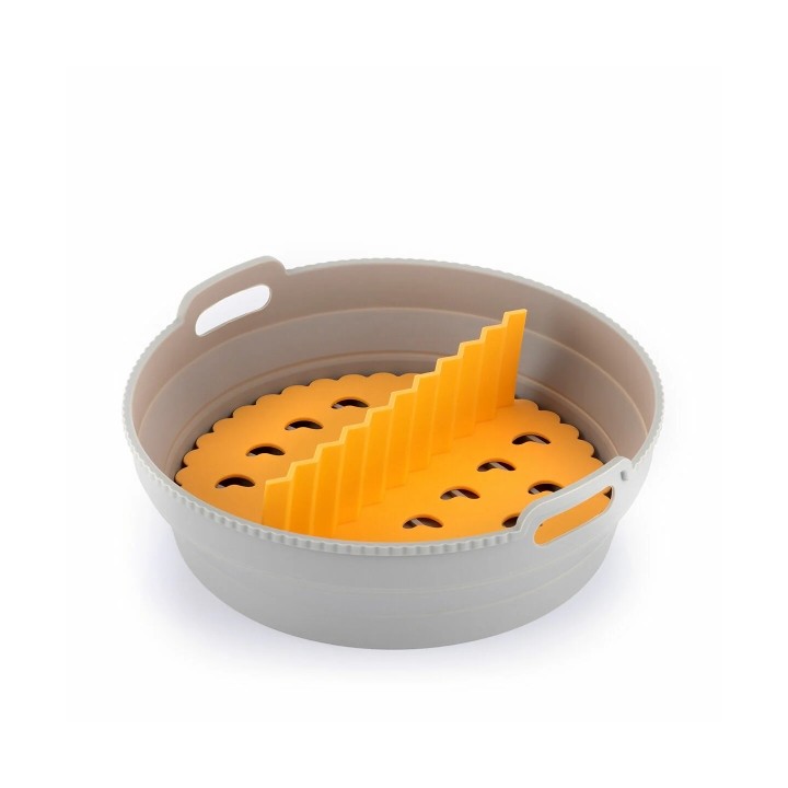 Innovagoods Fliynner Cesta de Silicona para Freidora de Aire - Antiadherente - Plegable - Apto Lavavajillas - Multifuncion - Lib