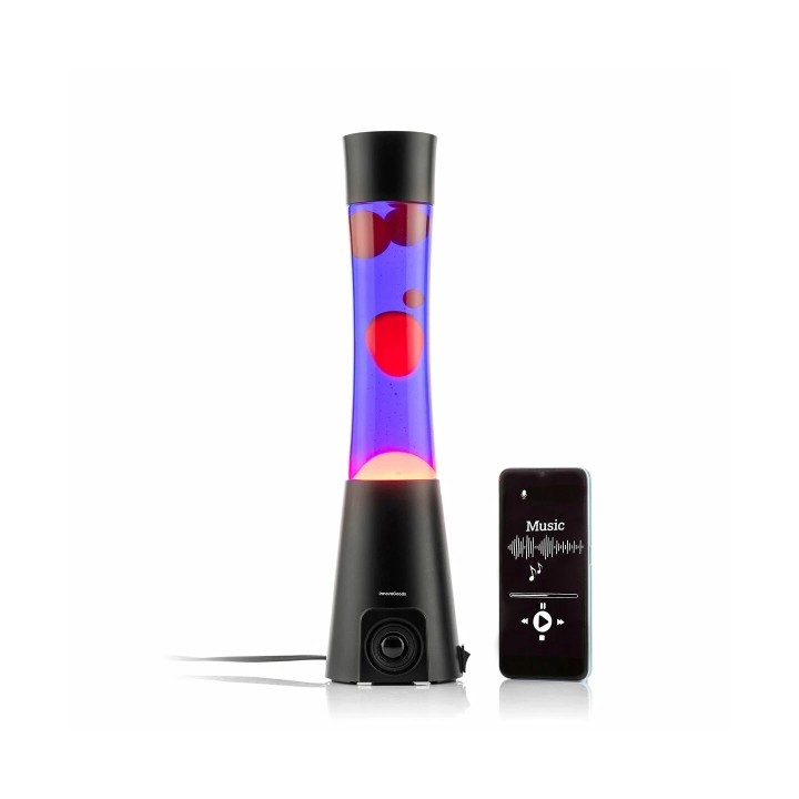 Innovagoods Maglamp Lampara de Lava con Altavoz - 3W - Bluetooth - Incluye Bombilla de Repuesto - Cable 170cm - Estilo Retro - J