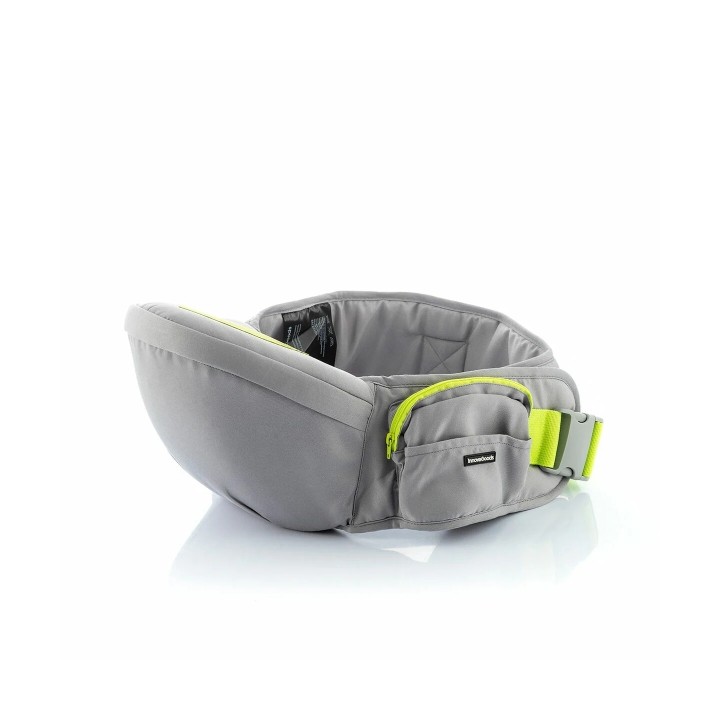 Innovagoods Seccaby Cinturon Portabebes Evolutivo - Soporta hasta 20kg - Antideslizante - 2 Bolsillos - Cierre de Velcro - 122x2