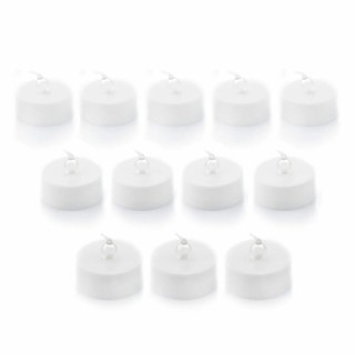 Innovagoods Romandle Pack de 12 Velas de Te LED - Luz Calida - Efecto Llama - Duracion hasta 75min - Pack de 2 Set de Velas de T