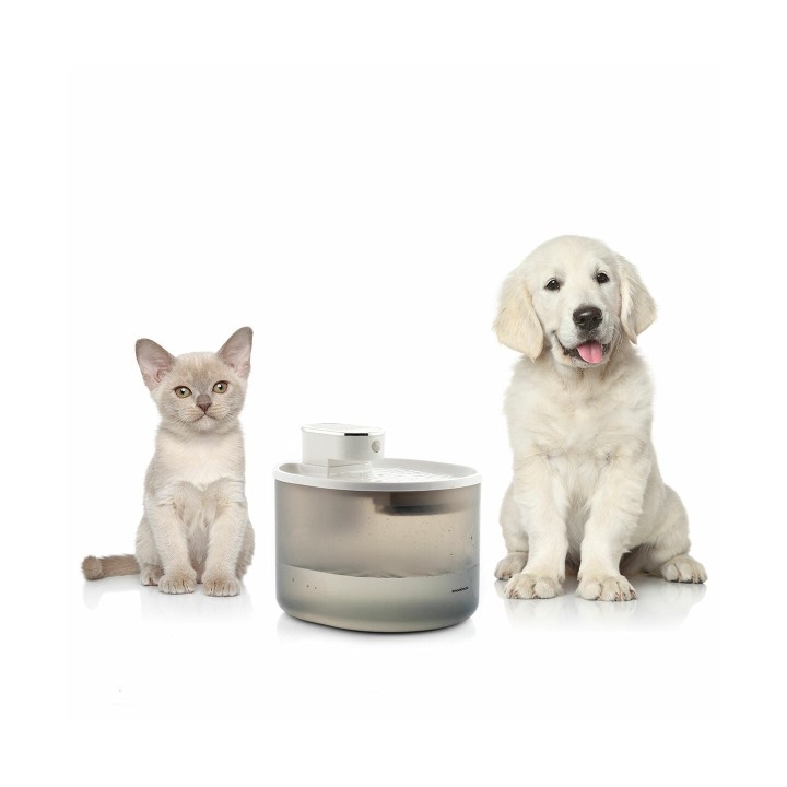 Innovagoods Refopet Fuente para Mascotas con Sensor de Movimiento - Capacidad 3L - Silenciosa - Recargable con USB-C - Incluye F
