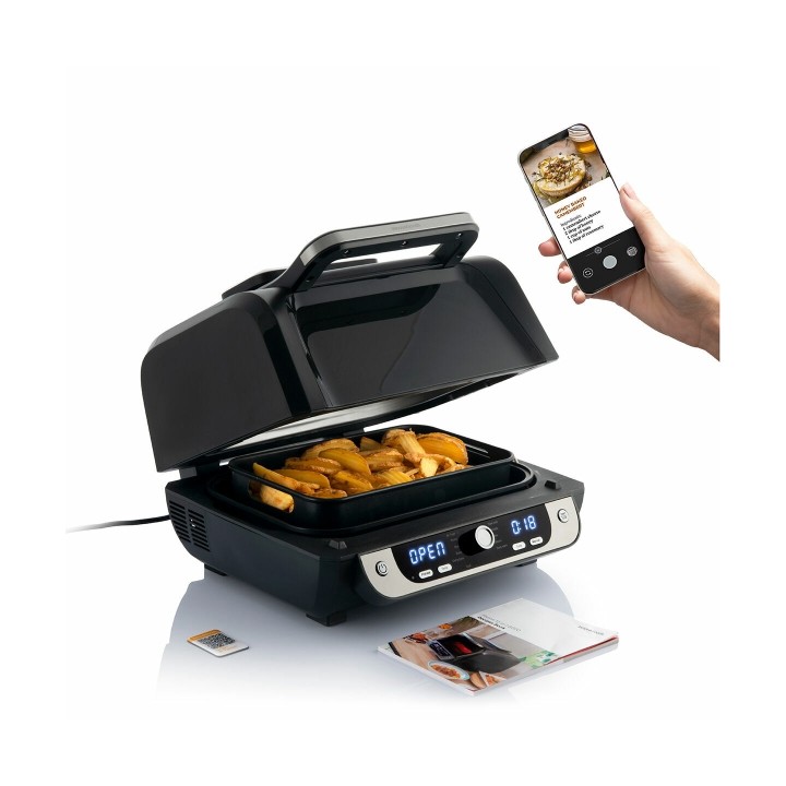 Innovagoods Fryinn 12-in-1 6000 Freidora de Aire con Grill - 3400W - 6L - Antiadherente - Incluye Accesorios - Temperatura Regul
