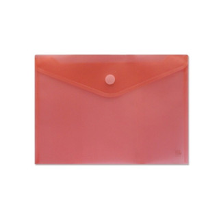 Sobre Portadocumentos A4 - Cierre de Velcro - Fabricado en Polipropileno - Medidas 325x230mm - Rojo Transparente